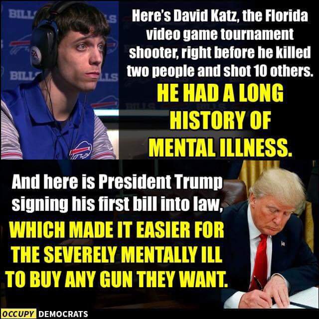 Teump mental illness guns